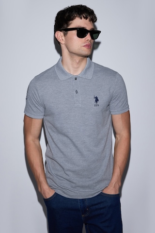 U.S. Polo Assn. U.s. Polo Assn. Erkek Gri Melanj Tişört Basic 50326920-vr086