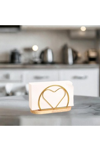 Homyl Masa Masaüstü Süsleme Şekli Için Peçete Tutucu Altın