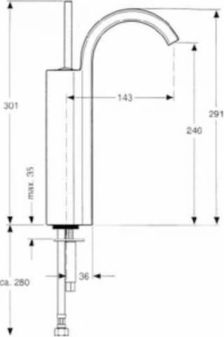 Ideal Standard Jado Glance Yüksek Lavabo Bataryası - A5338aa- Krom