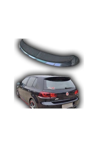 Volkswagen Golf 6 Uyumlu Yedek Parça Spoiler Piano Black