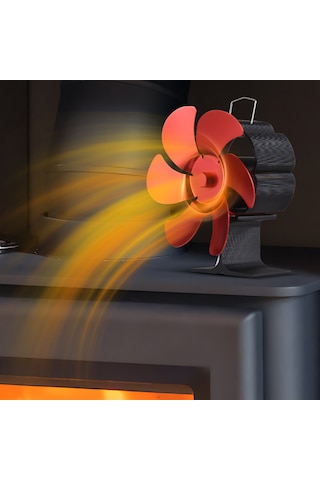 Xiyyadms "taşınabilir 6 Kanatlı Isıtıcı Fan - Şömine Ve Soba İçin Sessiz Çalışma, Aşırı Isınma Korumalı"