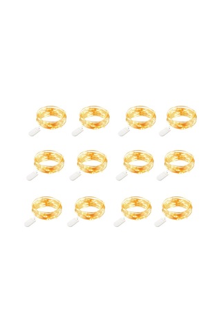 Yatak Odası, İç Mekan, Dış Mekan, Noel, Parti, Bahçe, Düğün, Kendin Yap, Sıcak Beyaz İçin 20 Adet 1m 10 Led Pil İle Çalışan Bakır Telli Işık Dizisi Diğer