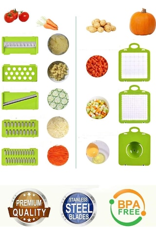 Küp Rende Doğrayıcı Dicer Mandolin Dilimleyici Kesici Mutfak Seti