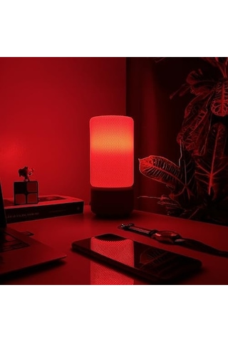 Zen Silindir Rgb Masa Lambası Wifi Akıllı Gece Lambası, Sesli Komut Google , 16 Milyon Renk E27 Led, Tuya/smart Life, Yatak Odası Salon Dekoratif Ambiyans Aydınlatma Diğer