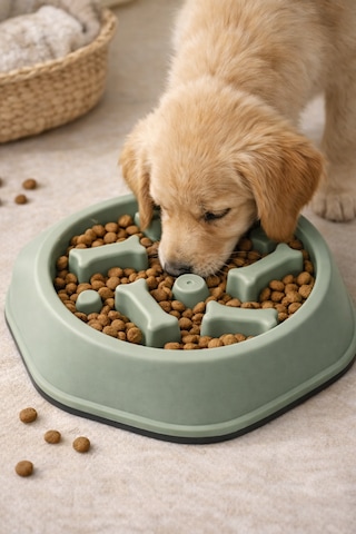 Köpek Yavaş Yeme Mama Kabı Anti-gulping Slow Feeder Kaymaz Tabanlı Sağlıklı Mama Kabı