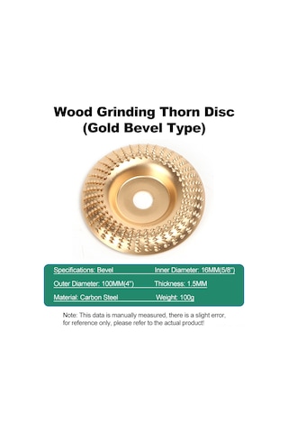 Lemestar "4 Inç Yüksek Karbon Çelik Ahşap Şekillendirme Diski - Kesme, Taşlama Ve Şekillendirme İçin Profesyonel Açılı Taşlama Tekerleği"