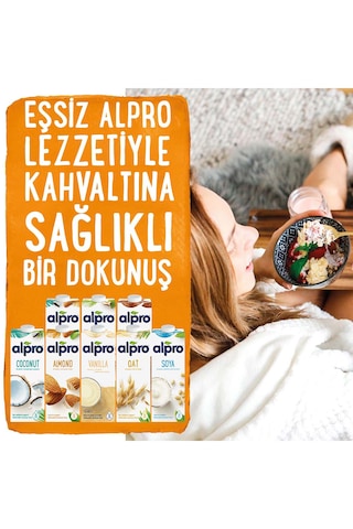 Alpro Badem Sütü & Hindistan Cevizi Sütü 2 x 1 L