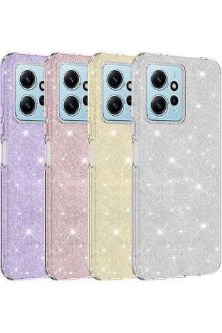 Xiaomi Uyumlu Redmi Note 12 4g Kılıf Zore Parıltılı Simli Shining Silikon