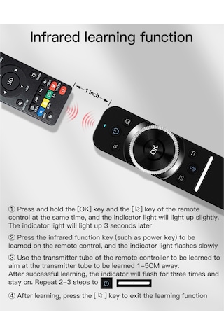 Ximistore9 2.4g Kablosuz 6 Eksenli Sesli Fırsat, Entegre İrf Kodu Öğrenme, Android Tv Ve Set-top Kutusu Kumandası - Pil Yok W1s