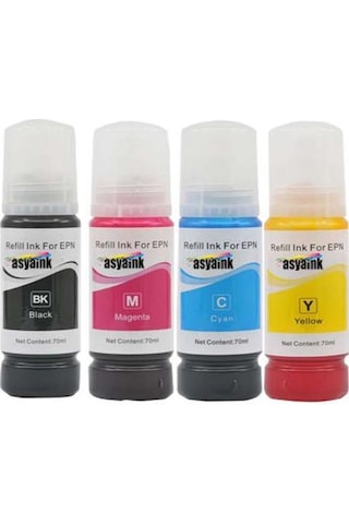 Asyaink Epson Ecotank L1110- L3110- L3111- L3150 için 4 Renk Mür
