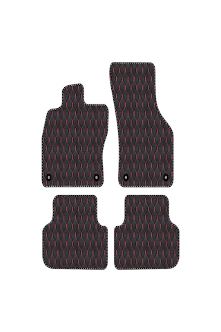 Subaru Forester Serisi 2008 - 2013 Uyumlu Mavi Dikişli Siyah Deri Paspas