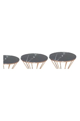 Zigon Kumsaat Brc Model Siyah Mermer Desen Metal Çelik ROSE Renk Kaplama El Yapım