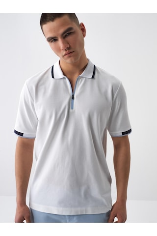 Xint Beyaz Pamuk Dokulu Regular Fit Tişört 502200