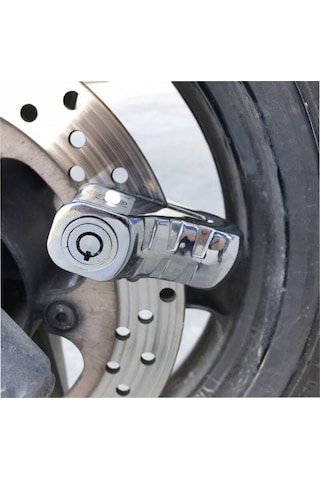 Alarmlı Motosiklet Bisiklet Disk Kilidi Falante Locks Fs8303 Krom Kablosuz