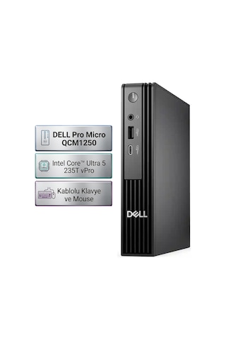 Dell Pro Micro Qcm1250 U Core Ultra 5 235T 16 GB 512 GB SSD Ubuntu Mini PC