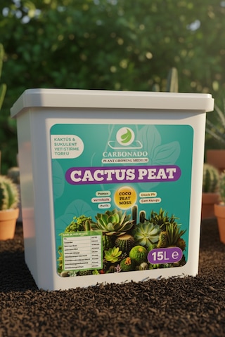 Cactus Peat 15 Litre Kaktüs Ve Sukulent Yetiştirme Torfu 15 L