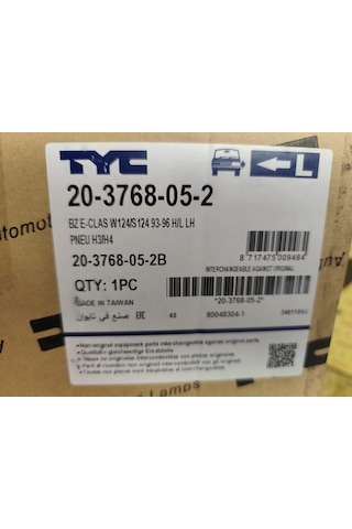 Mercedes W124 Far Takımı Tyc 20-3768-05-2 20-37678-05-2 A1248208659 1248208559