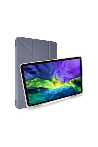 Samsung Galaxy Uyumlu X200 Tab A8 10.5 Kılıf Kalemlikli Mars Tablet Kılıfı - Lavender Arka Kapak