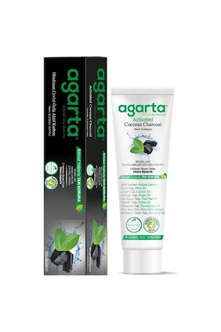 Agarta Doğal Diş Macunu 100ml Aktif Karbonlu 2 Li Set