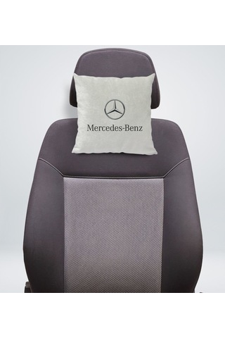 Bk Gift Mercedes Tasarımlı Kare Araç Koltuk Yastığı-1