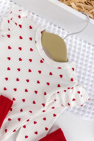 Babymod Kız Bebek Fiyonklu Bandanalı %100 Pamuk Şık Elbise Etek Jiledoğumgünü Özelgün Takım Kırmızı