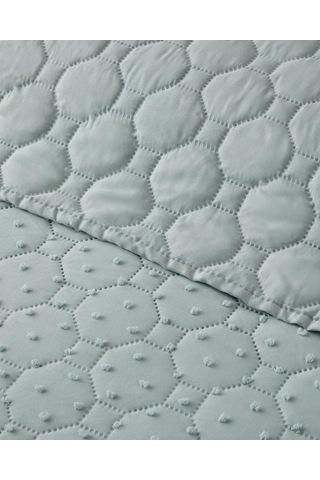Lexroo Amabile Kesmeli Tek Kişilik Yatak Örtüsü Takımı 160x220 Cm Su Yeşili Çok Renkli