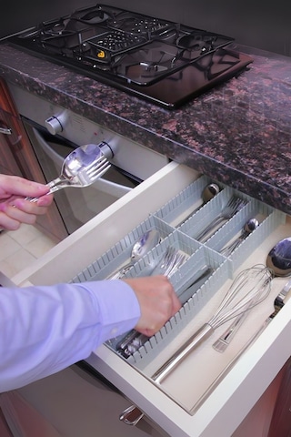 Çekmece Düzenleyici 4'lü 10x40 - Çok Amaçlı Ayarlanabilir Bölmeli Organizer Beyaz