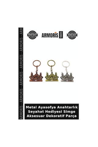 Metal Ayasofya Anahtarlık Seyahat Hediyesi Simge Aksesuar Dekoratif Parça