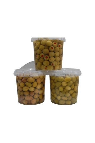 Sadıcım Çizik 650 Gr + Kırma 650 Gr + Biberli 650 Gr Yeşil Zeytin