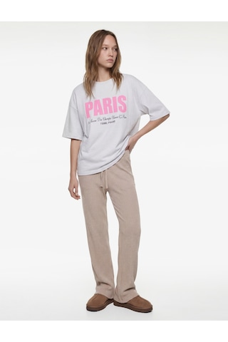 Koton Beli Bağlamalı Rahat Kesim Pijama Altı Pembe 6wlk40043mk Gül