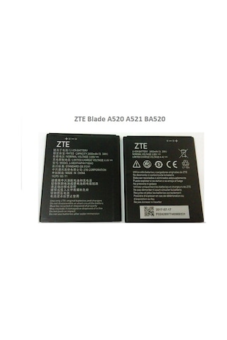 Zte Blade A520 A521 Ba520 Batarya Pil Li3824T44P4H716043 2400 Mah