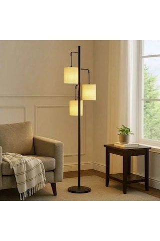 Siena Modern Siyah 3 Başlıklı Lambader 1657-2406