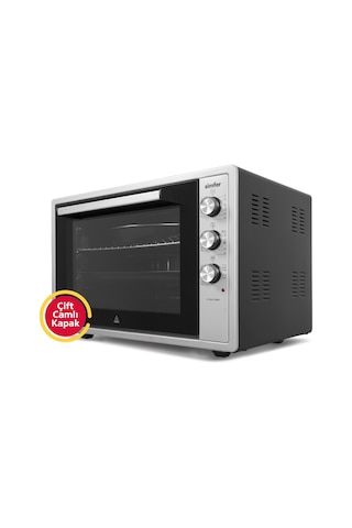 Simfer 7033 İnox Gri 70 LT Turbo Fan Mini / Midi Fırın - Multi Fonksiyon, Yoğurt Yapma, Buz Çözme & Çift Cam