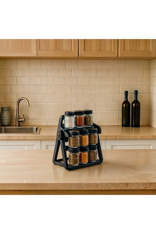 12 Li Döner Baharatlık Siyah
