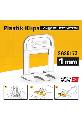 Sgs 1 Mm Derz Seviye Tespit Klipsi 100lü Paket 1 Mm