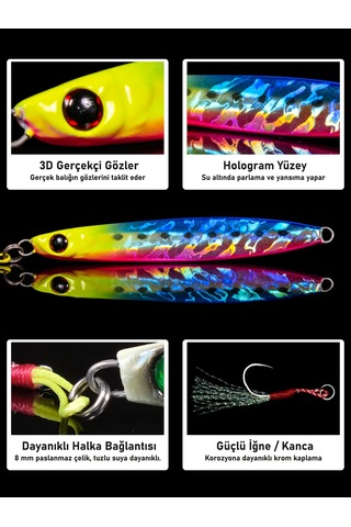 Jig, Zoka, Suni Yem, Glow Uv Metal Jig, 45gr 10cm Jıgto Nova-45