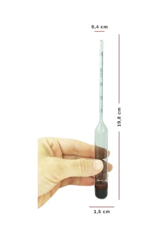 Aek-tech 0-40 Etil Alkol Alkolmetre Ve 100ml Plastik Mezür Seti