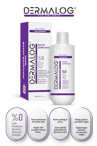 Dermalog Turunculaşma Karşıtı Silver Mor Şampuan 500 ML