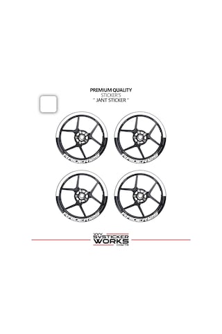 Tvs Raider 125 Jant Şeridi Yarım Jant Kaplama & Raider 125 Yazı Sticker Seti 01931828