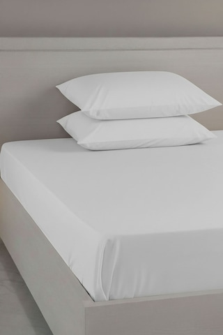 %100 Pamuk Ranforce Premium King Size Lastikli Çarşaf Seti - Beya Beyaz