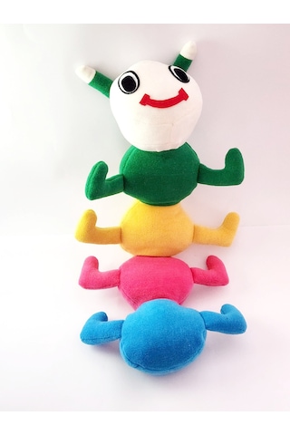 Joytoytr Peluş Tırtıl Oyuncak 60 Cm Tatlı Oyun Arkadaşı İle Sayıları Öğreniyorum Yerli Üretim Beyaz - Mavi - Turuncu - Sarı
