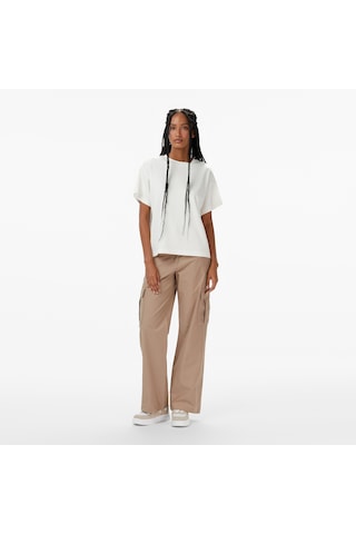 Nautica Kadın Bej Straight Fit Pantolon Düz 57p473t Bej