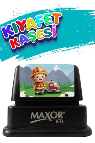 Maxor Kaşe Kıyafet Kaşesi İtfaiye Temalı Öğrenci Kaşesi / Kıyafet Etiketi / Kumaş Kıyafet Kaşesi