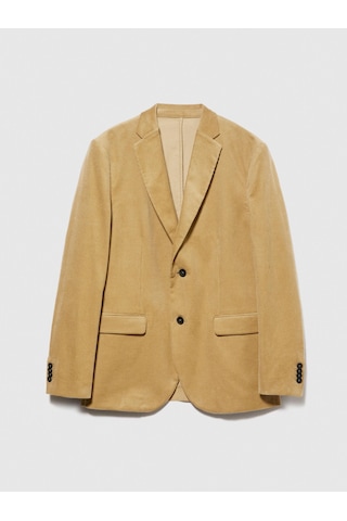 Sisley %100 Koton Slim Fit Kadife Ceket Erkek Bej Mont - 323a2sfrsw01b