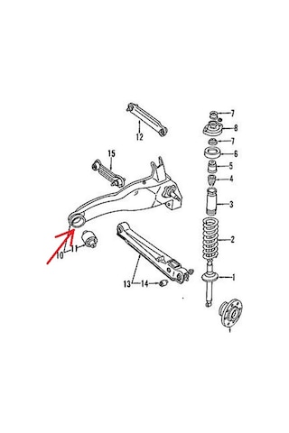 Mitsubishi Carisma Arka Travers Burcu Takozu Mr102063