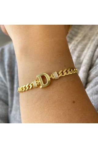 Simurg Jewellery Gümüş D Harfli Bileklik