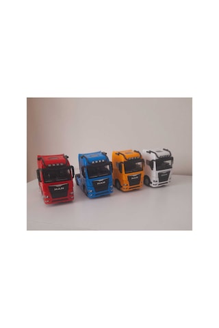 Man Metal Kasa Müzikli Ve Işıklı Model Tır Çekici Beyaz/sarı/kırmızı/man