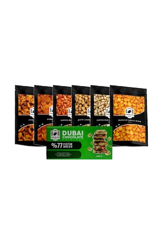One Chocolate Karışık Kuruyemiş 6'lı + Dubai Çikolatası 100 G One Chocolate Karışık Kuruyemiş 6'lı + Dubai Çikolatası 100 G