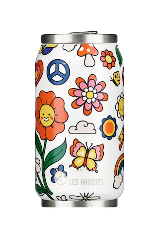 Les Artistes Paris Isı Yalıtımlı Kutu Çelik Termos 280ml Happy Çok Renkli