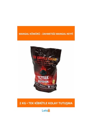 Yeni Nesil Çabuk Tutuşan Mangal Kömürü 2 Kg Pratik Ve Dumansız